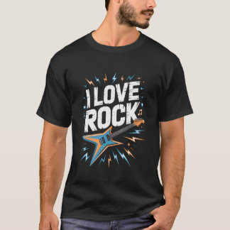 ロックが好きなエレキギター音楽の雰囲気 Tシャツ