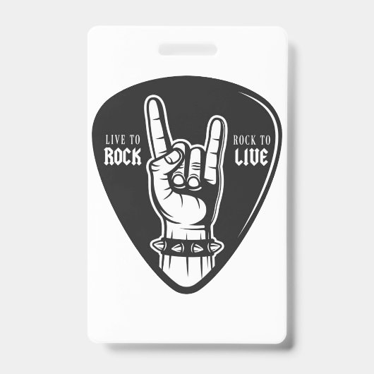 ロックが好き バッジ (正面)