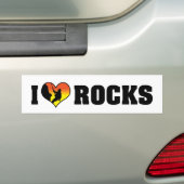 ロックが好き バンパーステッカー (車上)