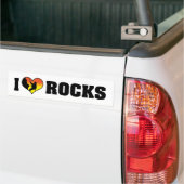 ロックが好き バンパーステッカー (トラック上)