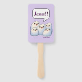 ロックが彼の名前を呼び出す ハンドファン (裏面)