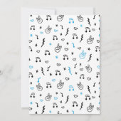 ロックが生まれたよ！男の子のベビーシャワー招待状 招待状 (裏面)