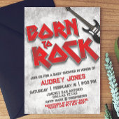 ロックが生まれた - ベビーシャワー 招待状