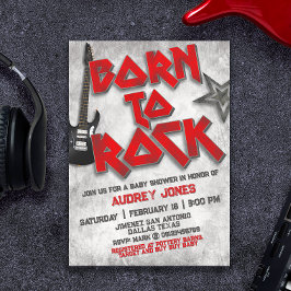 ロックが生まれた - ベビーシャワー 招待状