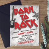 ロックが生まれた - ベビーシャワー 招待状