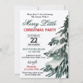 ロックされたクリスマスツリーパーティー 招待状 (正面)