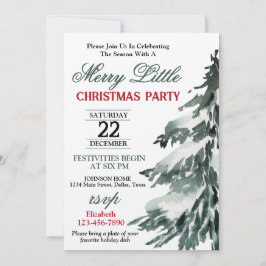 ロックされたクリスマスツリーパーティー 招待状