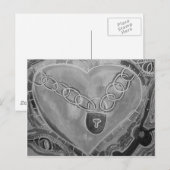 ロックされたハートはがき ポストカード (正面/裏面)