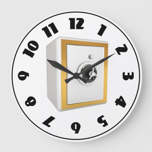 ロックされた安全時計 ラージ壁時計 (正面)