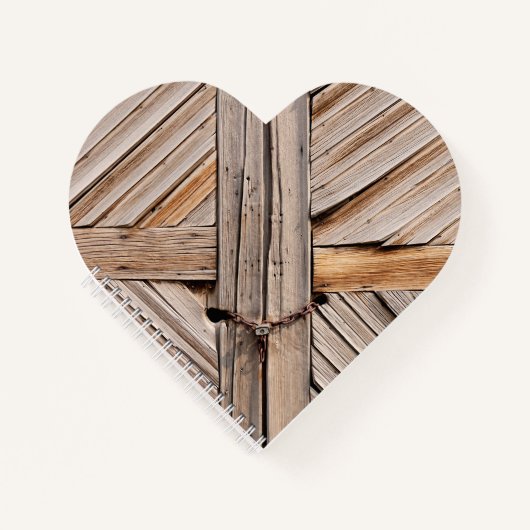 ロックされた木製ドア ノートブック (正面)