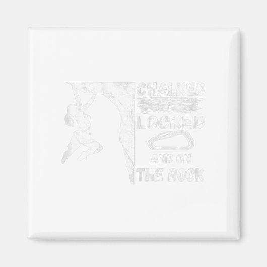 ロックされ、ロックされたロック登山女の子 マグネット (正面)