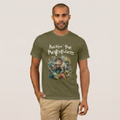ロックしている爬虫類 Tシャツ (正面フル)