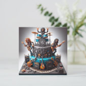 ロックし続ける、大人の誕生日パーティ 招待状 (スタンド正面)