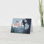 ロックだぜ! | キッズロッククライミングテーマ サンキューカード (正面)