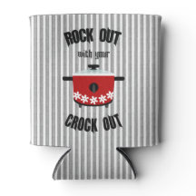 ロックとスロークッカーの赤黒ストライプ