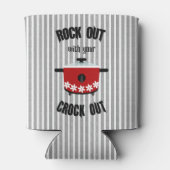 ロックとスロークッカーの赤黒ストライプ 缶クーラー (裏面)