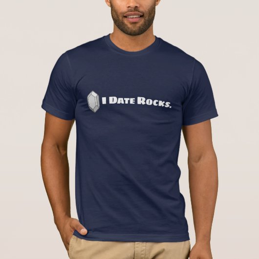 ロックとデート - 地質年代学者 Tシャツ (正面)