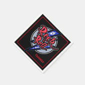 ロックと転が稲妻 スタンダードカクテルナプキン (角)