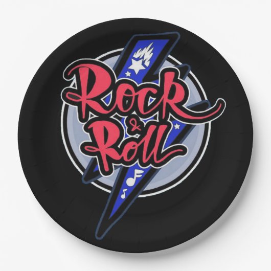 ロックと転が稲妻 ペーパープレート (正面)