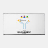 ロックと鍵は?抗原抗体ユーモア デスクマット (正面)