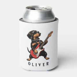 ロックなダックスフンドのギタリスト 缶クーラー