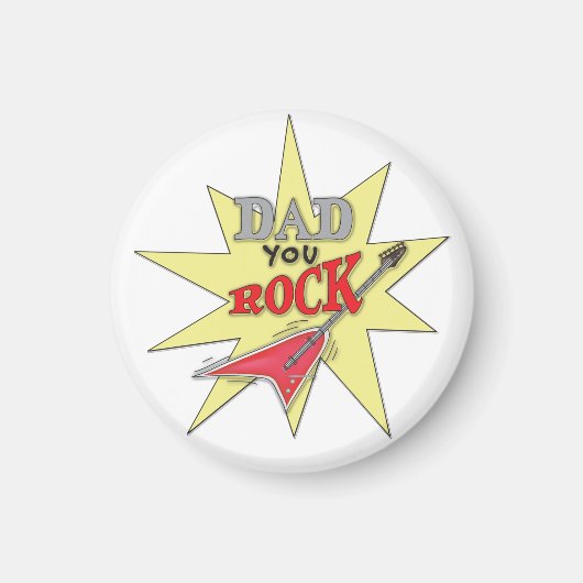 ロックなパパ キーチェーン マグネット (正面)