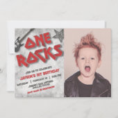 ロックな風景の写真付き 招待状 (正面)