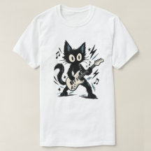 ロックな黒猫のエレキギタリスト ヘヴィメタル