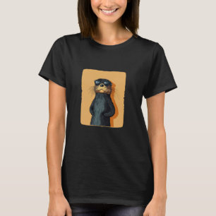 ロックにぴったりなサングラスをかけたオットセイのカジュアルコスチューム Tシャツ