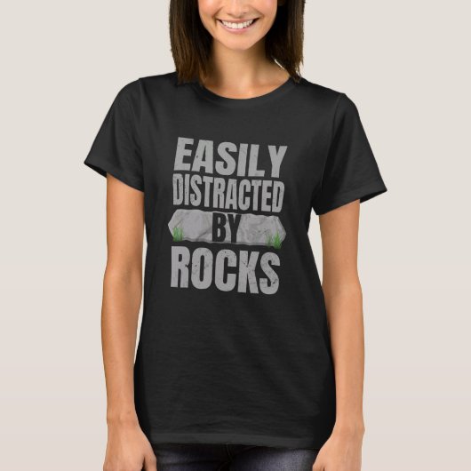 ロックに気を取られやすい 地質学 ストーン コレクター Tシャツ (正面)