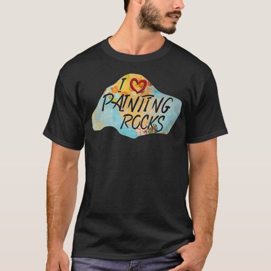 ロックのおもしろい画家絵を描アーティストのシャツストーンパ Tシャツ (正面)