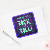 ロックのために私の魂を販売ブルーグリーンパープル スクエアシール (封筒)