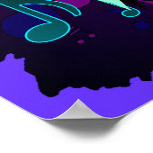 ロックのために私の魂を販売Nロールパープルグリーンブルー ポスター (角)