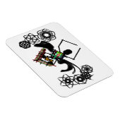 ロックのまわりに雪だるま マグネット (右側)