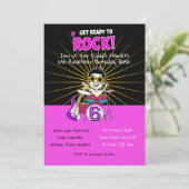 ロックの子供の誕生日テーマ 招待状 (スタンド正面)