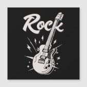 ロックの文字が入ったエレキギター (正面)