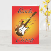 ロックの誕生日カード カード (黄色い花)