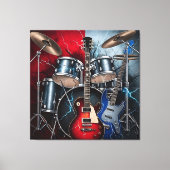 ロックの電気的激怒 キャンバスプリント (正面)