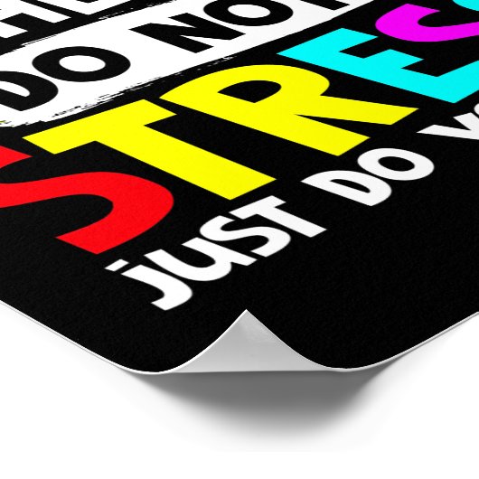 ロックはテストはストレスだけで行う最高の ポスター (角)