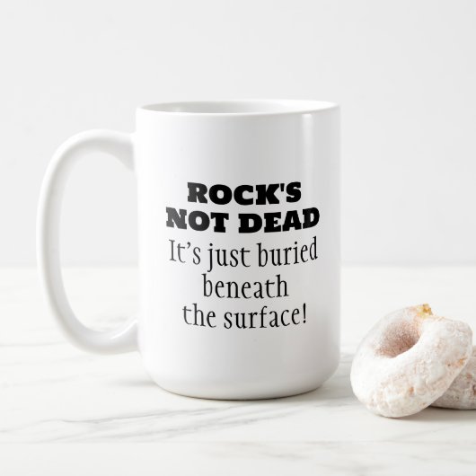 ロックは死んでいない!面白い音楽の名言 コーヒーマグ コーヒーマグカップ (ドーナツ)