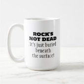 ロックは死んでいない!面白い音楽の名言 コーヒーマグ コーヒーマグカップ (左)