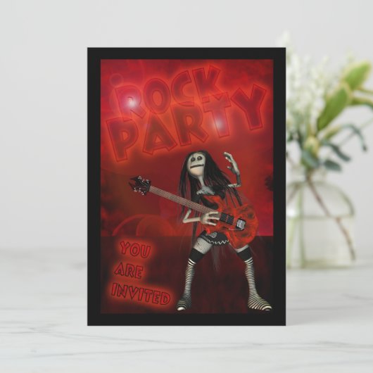 ロックへの誕生日パーティーの招待パーティー 招待状 (スタンド正面)