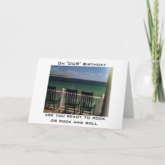 ロックまたはロック/相互転が誕生日の準備 カード (正面)