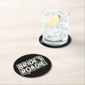 ロックをテーマにした花嫁のウェディングパーティコースター ラウンドペーパーコースター (インサイチュ)