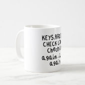 ロックを右にチェックした コーヒーマグカップ (正面左)