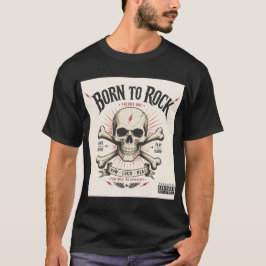 ロックを生むドクロ - ヴィンテージロックンロールアルバム風 Tシャツ