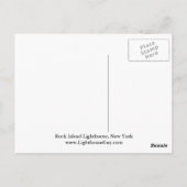 ロックアイランドライトハウスニューヨークポストカード ポストカード (裏面)