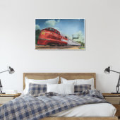 ロックアイランドロケット流線列車 キャンバスプリント (インサイチュ (寝室))