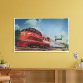 ロックアイランドロケット流線列車 キャンバスプリント (インサイチュ (リビング))