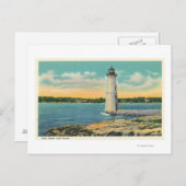 ロックアイランド灯台の外観 ポストカード (正面/裏面)